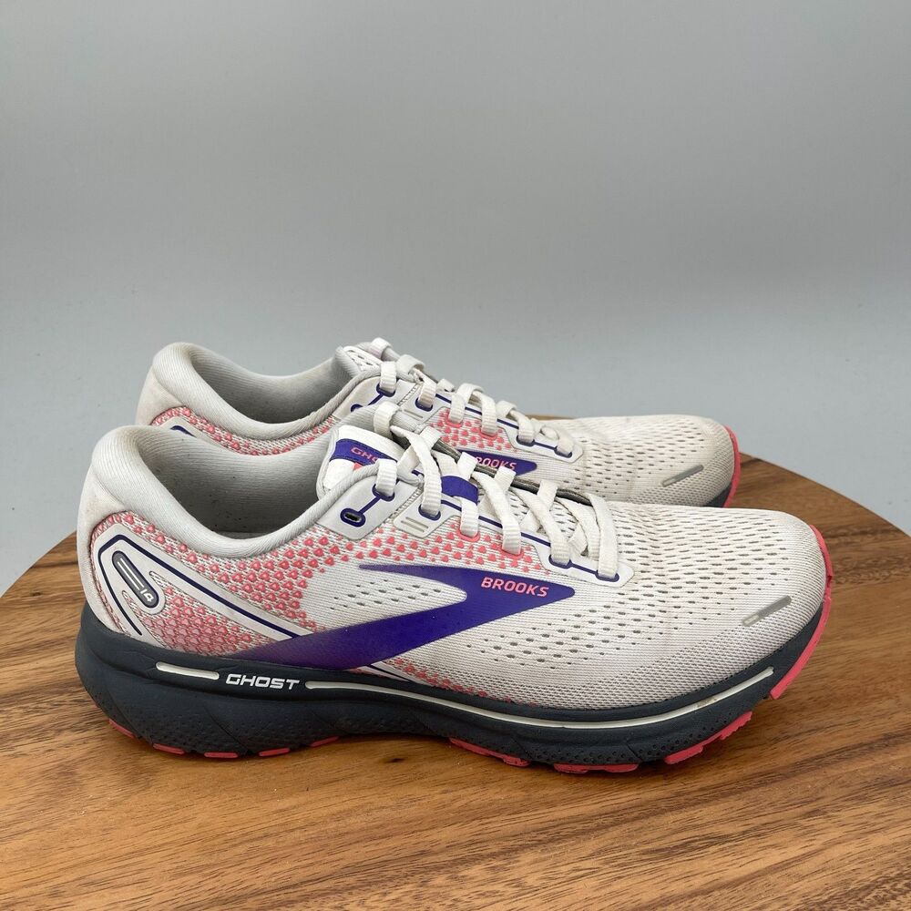 Brooks Ghost 14 Running Shoes Womens Size 10 B Gray Running Comfort Walking Gym